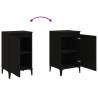 Stylish Black Bedside Cabinet - 40x35x70 cm | Hipo Market