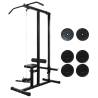 Power Tower with 40 kg Weight Plates for Total Body Workout