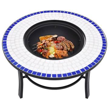 vidaXL Mosaic Fire Pit - Stylish & Functional 68cm Ceramic