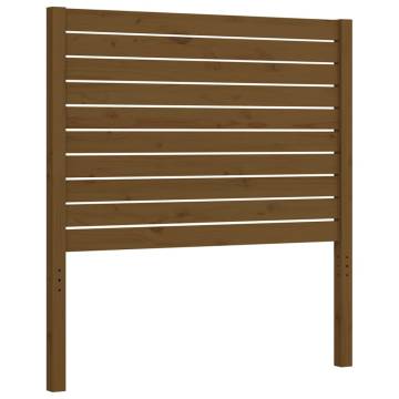 Honey Brown Bed Frame with Headboard - Solid Wood 90x200 cm