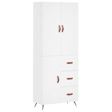 Highboard White 69.5x34x180 cm - Stylish Storage Solution