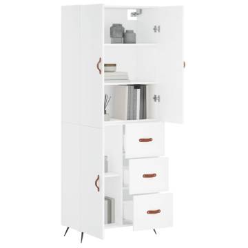 Highboard White 69.5x34x180 cm - Stylish Storage Solution