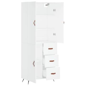 Highboard White 69.5x34x180 cm - Stylish Storage Solution