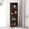 4-Tier Book Cabinet Smoked Oak 40x24x143 cm Engineered Wood Colour smoked oak Size 40 x 24 x 143 cm Quantity in Package 1 