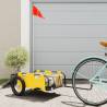 Bike Trailer Yellow Oxford Fabric and Iron Colour yellow Size 122 x 53 x 33 cm 