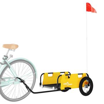 Bike Trailer - Yellow Oxford Fabric & Iron, Durable & Versatile