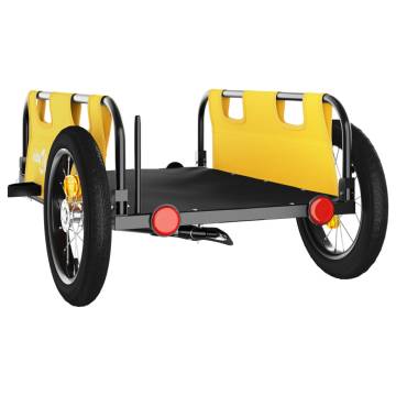 Bike Trailer - Yellow Oxford Fabric & Iron, Durable & Versatile