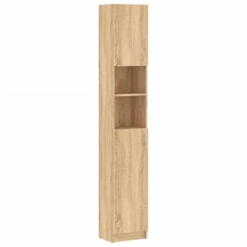 Stylish Bathroom Cabinet Sonoma Oak - 32x25.5x190 cm