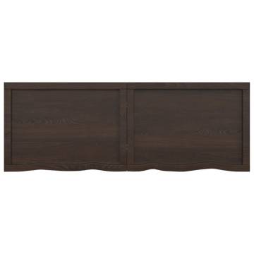 Dark Brown Solid Wood Bathroom Countertop | Hipomarket UK