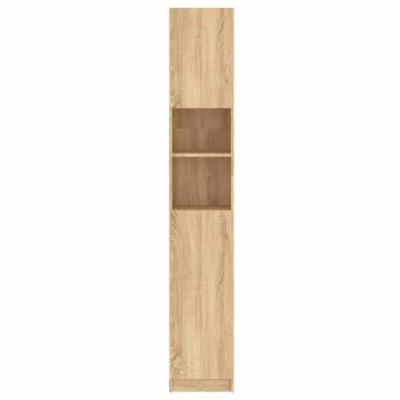 Stylish Bathroom Cabinet Sonoma Oak - 32x25.5x190 cm