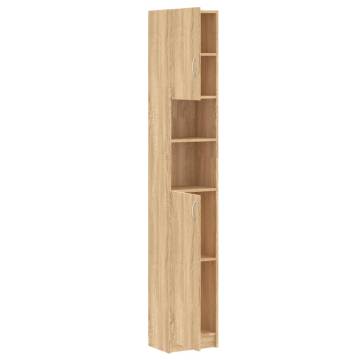 Stylish Bathroom Cabinet Sonoma Oak - 32x25.5x190 cm