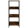 Bookshelf Smoked Oak - 50x33x117.5 cm Engineered Wood