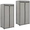 Wardrobes 2 pcs Grey 75x50x160 cm Colour grey Quantity in Package 1 Amount 2 