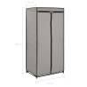 Stylish Grey Wardrobes 2 pcs - 75x50x160 cm | HipoMarket