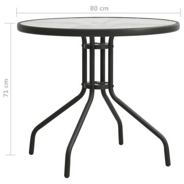 Bistro Table Anthracite Ø80x71 cm Steel - Modern Garden Elegance