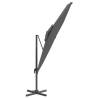 Double Top Cantilever Umbrella Anthracite 300x300 cm - Hipomarket