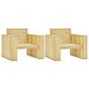 Garden Chairs 2 pcs 89x76x76 cm Impregnated Pinewood Quantity in Package 2 Number of 