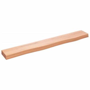 Light Brown Wall Shelf 80x10 cm | Solid Oak Wood