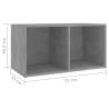 Modern TV Cabinets 2 pcs - Concrete Grey, Stylish & Practical