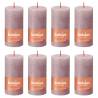 Bolsius Rustic Pillar Candles Shine 8 pcs 100x50 mm Ash Rose Colour ash rose Size 100 x 50 mm Quantity in Package 8 