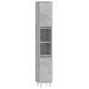 3 Piece Bathroom Furniture Set - Concrete Grey - Stylish Storage