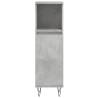 3 Piece Bathroom Furniture Set - Concrete Grey - Stylish Storage