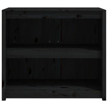 Black Outdoor Kitchen Cabinet - Solid Pine | Hipomarket UK