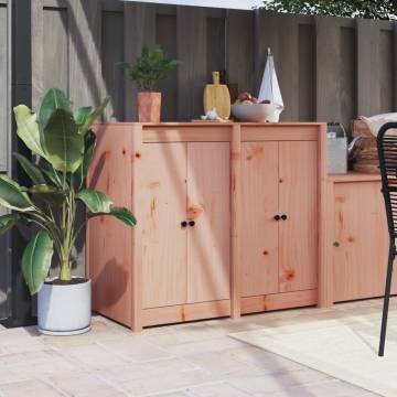 Outdoor Kitchen Doors - Solid Wood Douglas 50x9x82 cm - 2 pcs