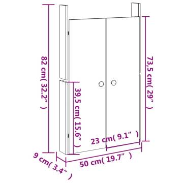 Outdoor Kitchen Doors - Solid Wood Douglas 50x9x82 cm - 2 pcs