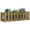 Garden Raised Bed with Fence Design - 100x30x30 cm Pine