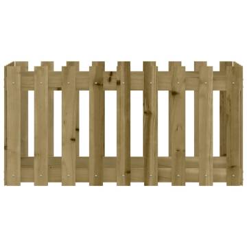 Garden Raised Bed with Fence Design - 100x50x50 cm | Hipo Market