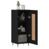 Stylish Black Sideboard | 34.5x34x90 cm Engineered Wood