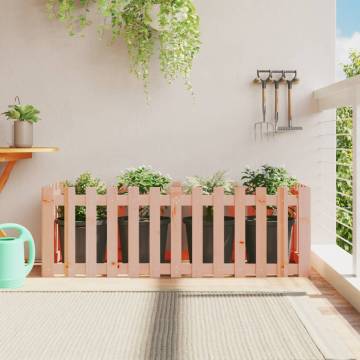 Garden Raised Bed with Fence Design | Solid Douglas Wood 150x50