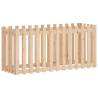 Garden Raised Bed with Fence Design - Solid Pine Wood 150x50x70 cm