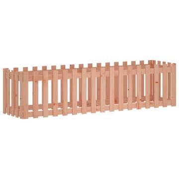 Garden Raised Bed with Fence Design - Solid Douglas Wood