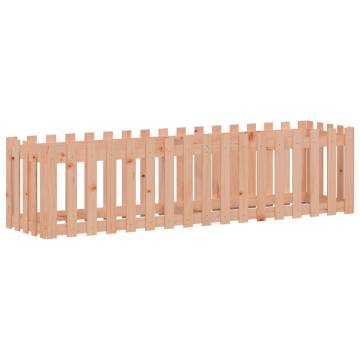 Garden Raised Bed with Fence Design - Solid Douglas Wood