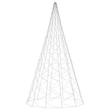 Warm White Christmas Tree on Flagpole - 800 cm with 3000 LEDs