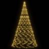 Warm White Christmas Tree on Flagpole - 800 cm with 3000 LEDs