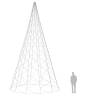 Warm White Christmas Tree on Flagpole - 800 cm with 3000 LEDs