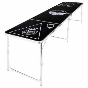 HI Beer Pong Folding Table - Height Adjustable Black