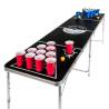 HI Beer Pong Folding Table - Height Adjustable Black