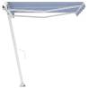 Freestanding Manual Retractable Awning 300x250 cm Blue/White