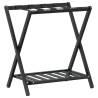 Luggage Rack Black 68x38x58 cm Bamboo - Stylish & Functional