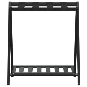 Luggage Rack Black 68x38x58 cm Bamboo - Stylish & Functional