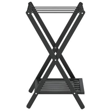 Luggage Rack Black 68x38x58 cm Bamboo - Stylish & Functional