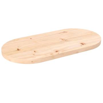 Solid Pine Oval Table Top 70x35x2.5 cm - Durable & Versatile