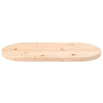 Solid Pine Oval Table Top 70x35x2.5 cm - Durable & Versatile