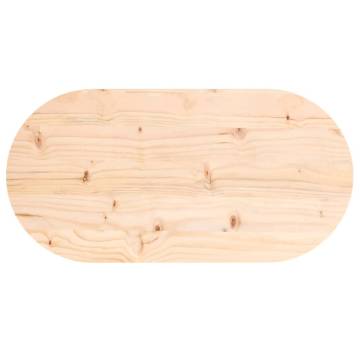 Solid Pine Oval Table Top 70x35x2.5 cm - Durable & Versatile