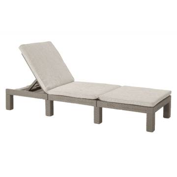 Keter Daytona Cappuccino Sunlounger with Cushion | Hipomarket