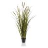 Emerald Artificial Cattails Grass 100 cm in Pot | Hipomarket